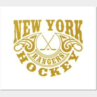 Vintage Retro New York Rangers Hockey Posters and Art